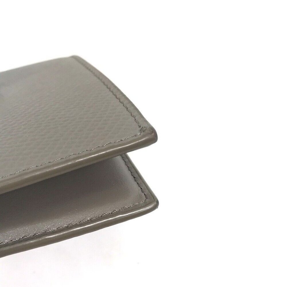 CELINE .10PI Bicolor Medium strap wallet Trifold wallet Leather gray - Picture 12 of 13